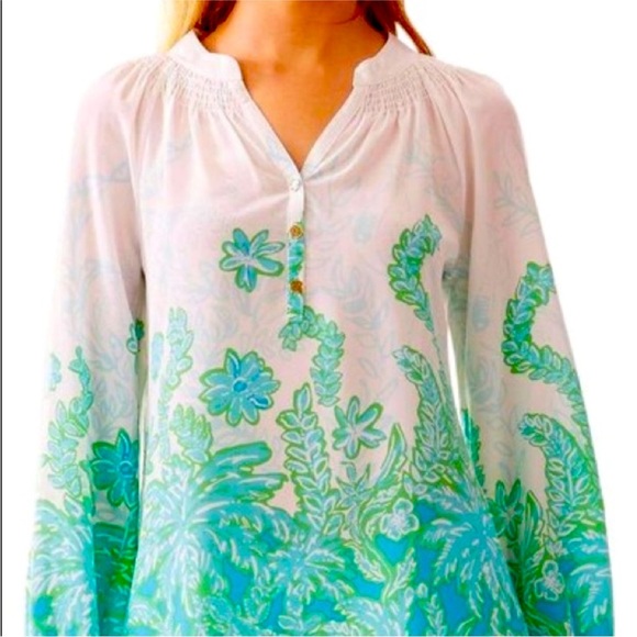 Lilly Pulitzer Tops - Lily Pulitzer Silk Elsa blouse size XXS